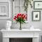 23" Artificial Tulip Arrangement with Cylinder Glass Vase